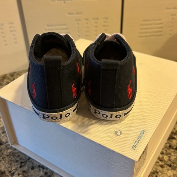 Polo Ralph Lauren Hamptyn HI baby infant crib shoes booties new 3-6 month size 2 - Picture 8 of 13